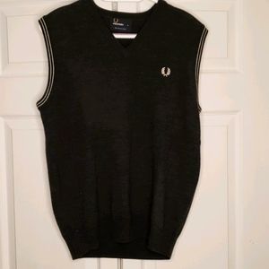 Fred Perry Knitted Vest 100% Merino Wool